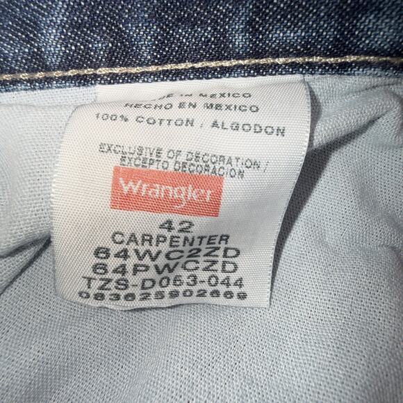 Size 42 Men’s Wrangler Carpenter Jean Shorts Blue Denim 64WC2ZD 10" Inseam NWT - Picture 12 of 14